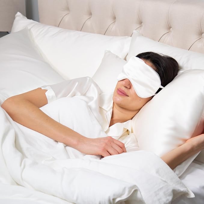 Fishers Finery 25 Momme 100% Mulberry Silk Therapeutic Sleep Mask - Image 3