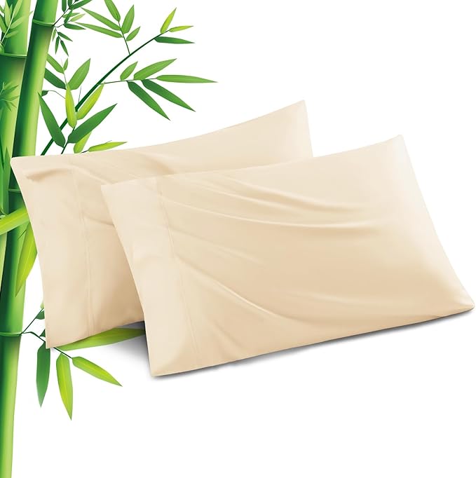 Pillowcases King Size 2 Pack, Cooling Viscose from Bamboo Pillow Cases by JamRest
