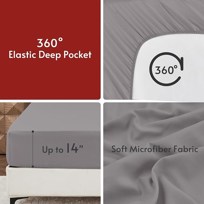 MUXHOMO 7 Pieces Queen Comforter Set, Reversible Bed in a Bag Queen Size - Image 7