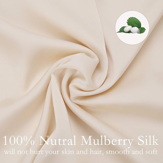 JOGJUE Silk Pillowcase for Hair and Skin 2 Pack 100% Mulberry Silk Bed - Image 3