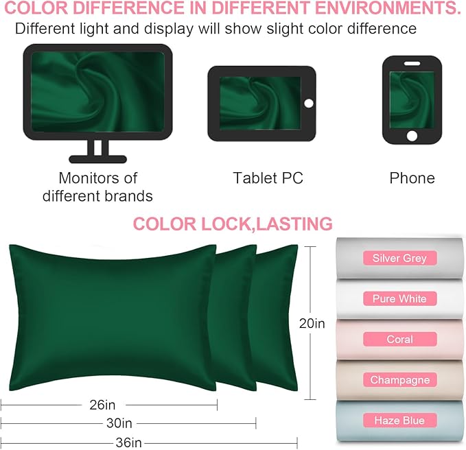 Silk Pillow Cases 2 Pack King Size - Image 7
