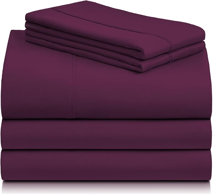 LuxClub 5 PC Split King Sheet Set, Breathable Luxury Bed Sheets, Deep Pockets - Image 9