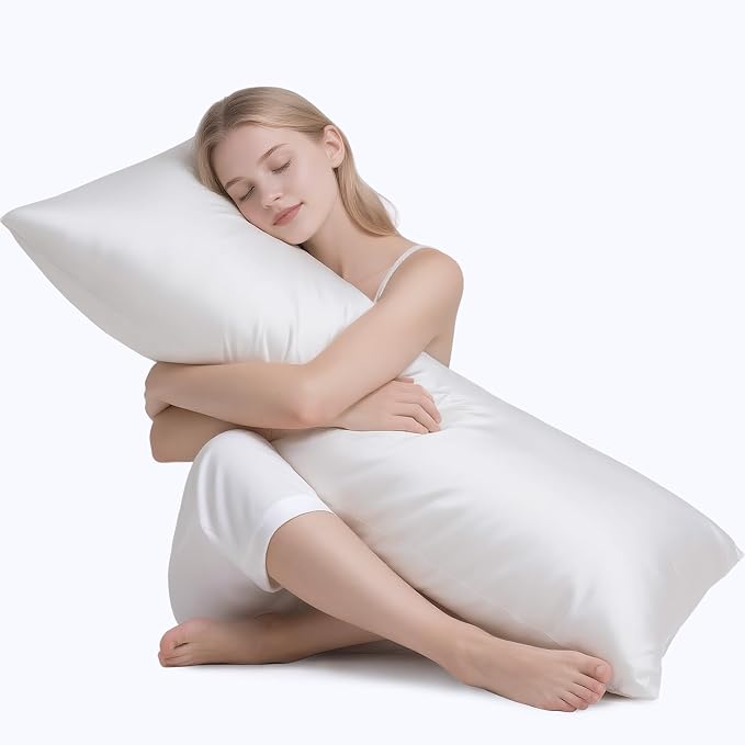 MR&HM Satin Body Pillow Cover, Soft and Breathable Body Pillow Case by MRHM