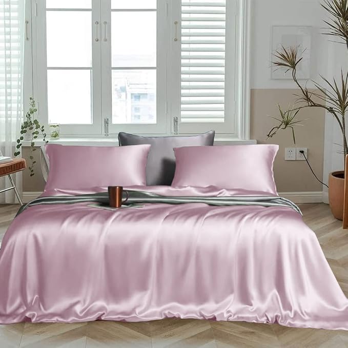 LINENWALAS Fitted Sheet Only Viscose Derived from Bamboo, Bottom Sheet - Image 4