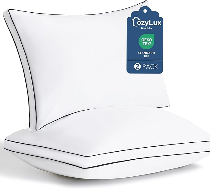 CozyLux Pillows Queen Size Set of 2, Soft and Supportive 3D Down Alternative by CozyLux