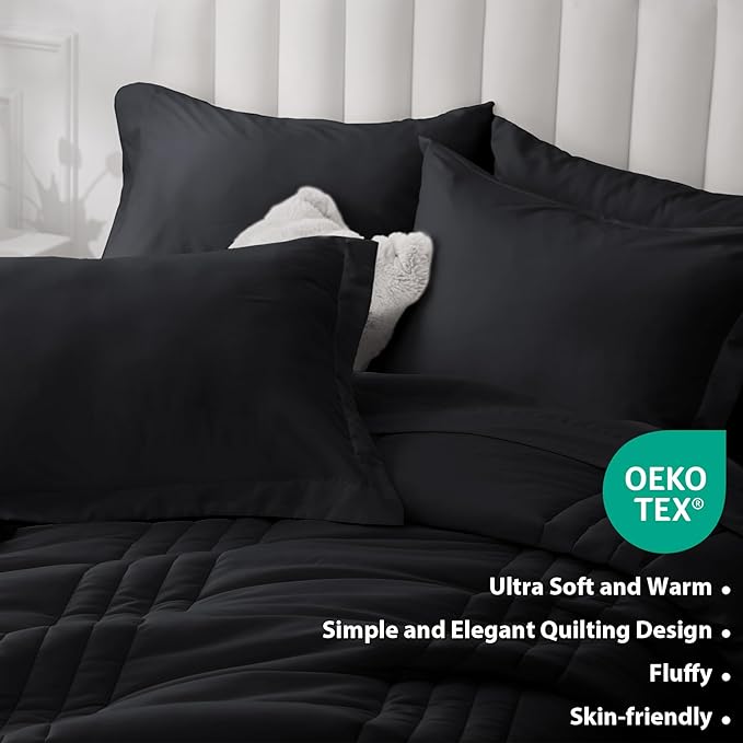 King Comforter Set Black - Image 6