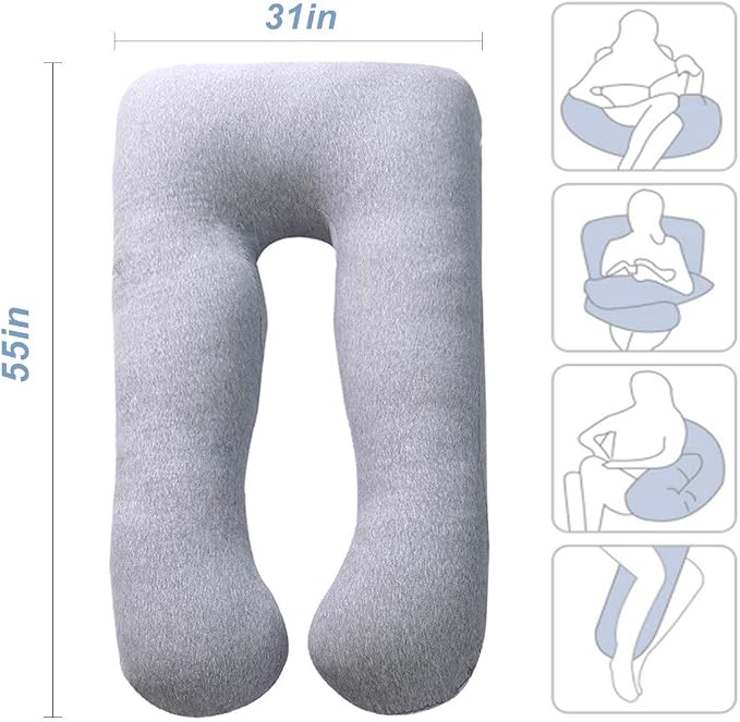 MOON PINE Pregnancy Pillow, U Shape Full Body Pillow - Image 2