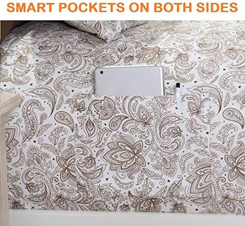 Elegant Comfort Luxury Soft Bed Sheets Paisley Pattern - Image 3