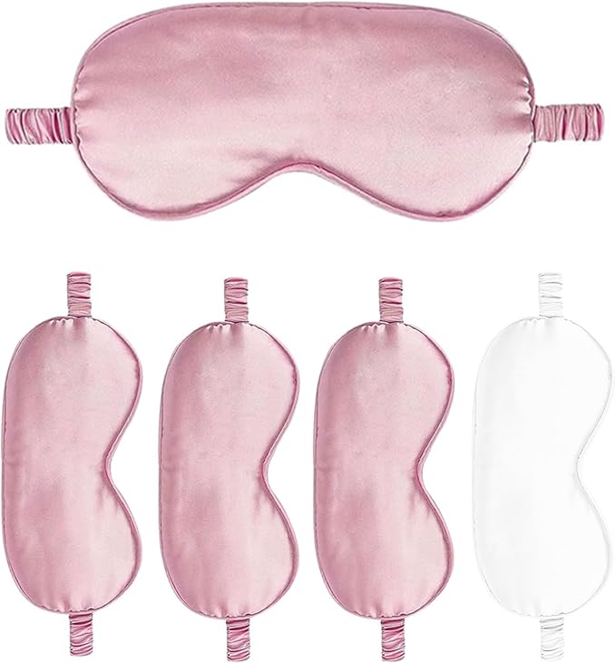 Sleep Masks 5PACK Silk Eyes Cover Satin Eye Mask Silky Blackout Soft Blindfold - Image 7