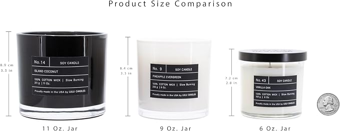 Lulu Candles | Lemon & Vanilla Bean | Luxury Scented Soy Jar Candle | Hand - Image 6