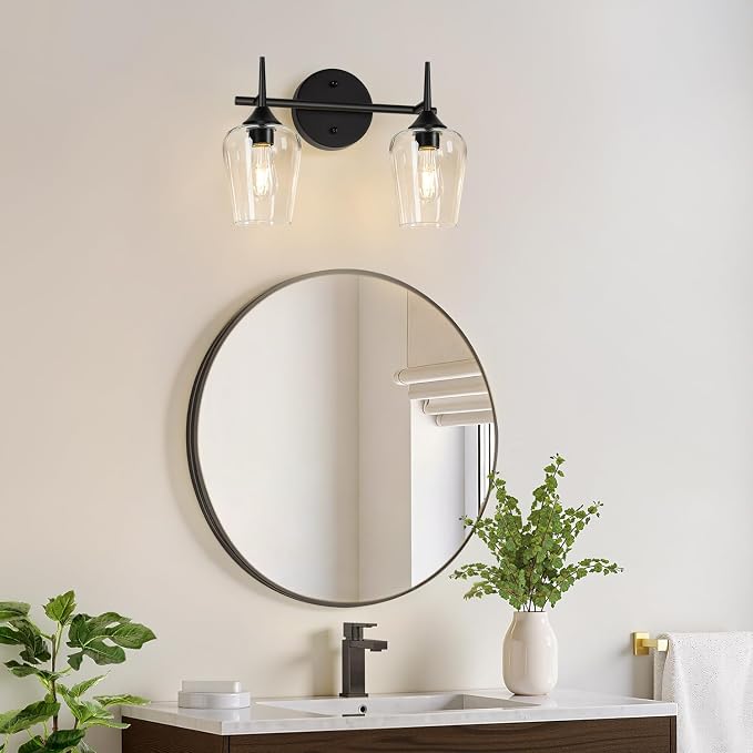 MOKATNG 2-Light Bathroom Light Fixtures, Bathroom Lighting Fixtures Over Mirror - Image 6