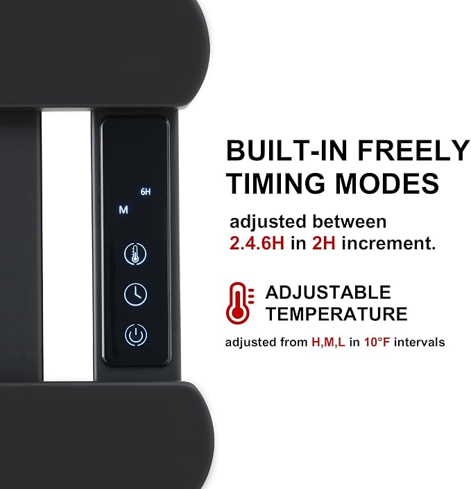 Electric Towel Warmer Rack, Heating Towel Warmer, Timer & Temperature Control - Image 2