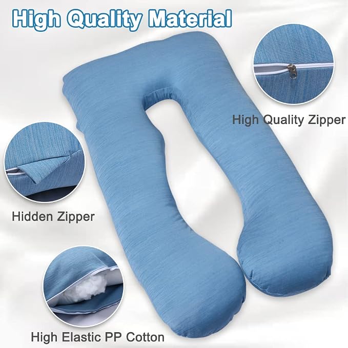 MOON PINE Pregnancy Pillow, U Shaped Full Body Pillow - Image 6
