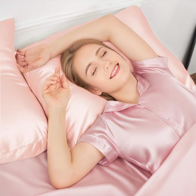 INSSL Silk Pillowcase for Women, Mulberry Silk Pillowcase for Hair ad Skin and - Image 3