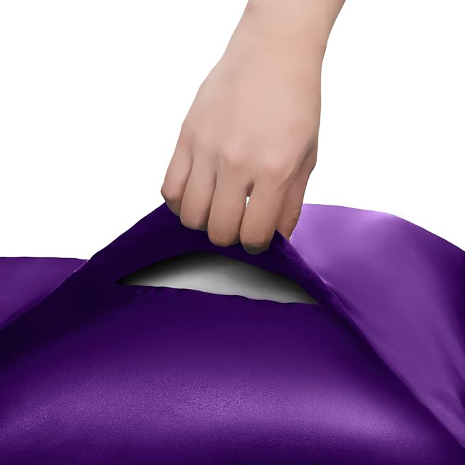Homiest Ruffle Satin Body Pillow Cover, Silky Satin Body Pillowcase - Image 6