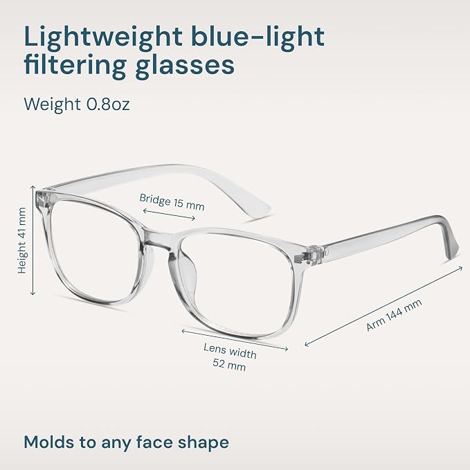 Gaoye Gray Blue Light Glasses for Computer & Gaming - Image 4