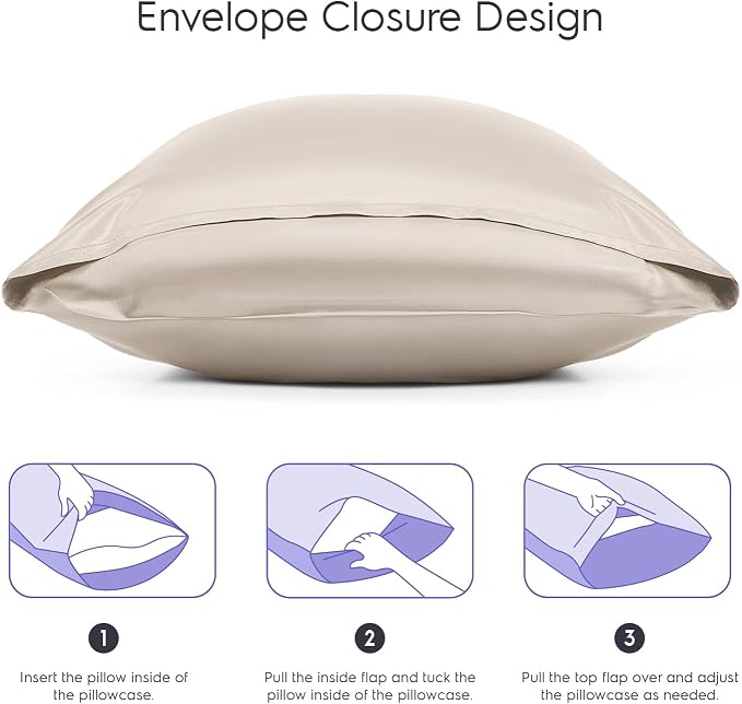 Tafts Silk Pillow Cases - 22mm 100% Pure Mulberry 6A Silk Pillowcase - Image 4