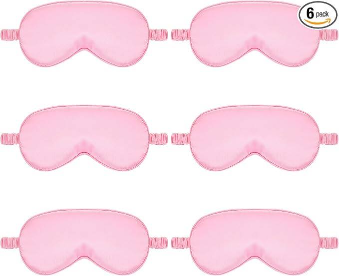 Satin Sleep Mask, 6 Pack Pink Silk Eye Mask by Unknown