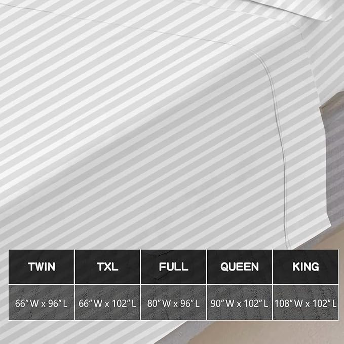Mattress-Homes Twin-XL 100% Egyptian Cotton Top Sheet 1Pcs, Cool & Breathable - Image 7