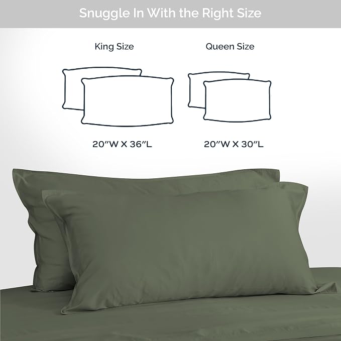 Pillow Cases King Size Set of 2 Pillowcases 100% Viscose from Bamboo Cooling - Image 6