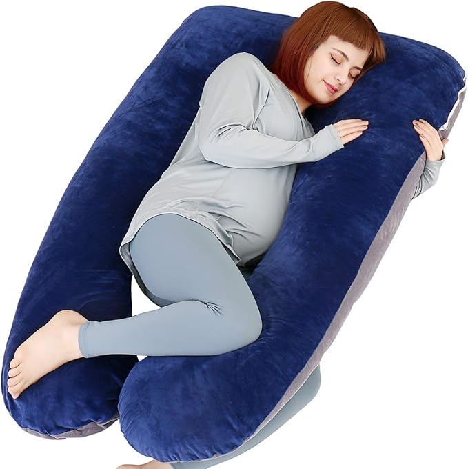 MOON PINE U Shaped Pregnancy Pillow, Maternity Full Body Pillow by MOONPINE