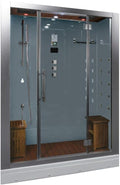 Ariel Platinum DZ972-1F8-W Steam Shower in White 59" x 32" x 87.4" by Ariel