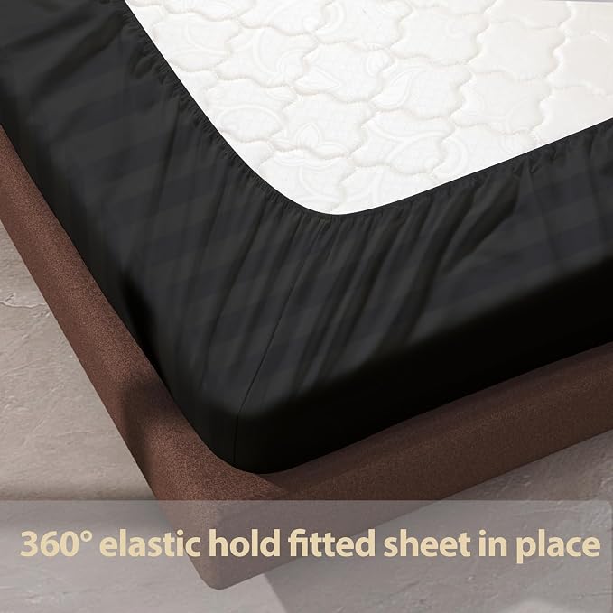2-Pack 100% Egyptian Cotton Fitted Sheet TwinXL Size, 600 Thread Count Cotton - Image 7