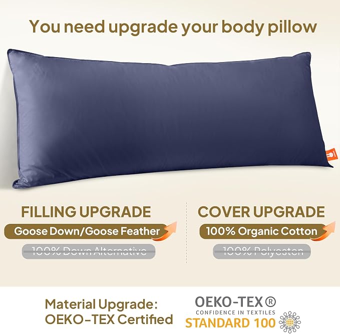 Goose Down Feather Body Pillows - Image 2