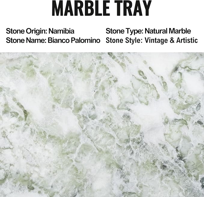 Koville African Natural Marble Tray, Catchall Tray - Image 3