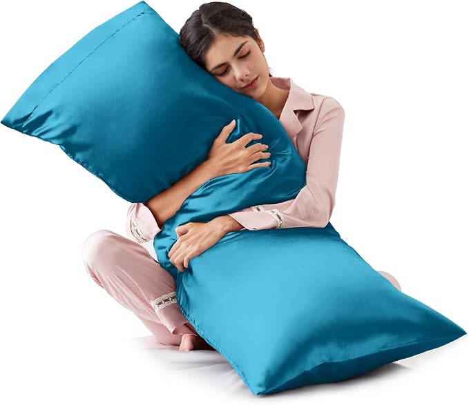 Love's cabin Satin Body Pillowcase 20x54, Cooling Pillow Cover by Lovescabin