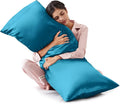 Love's cabin Satin Body Pillowcase 20x54, Cooling Pillow Cover by Lovescabin