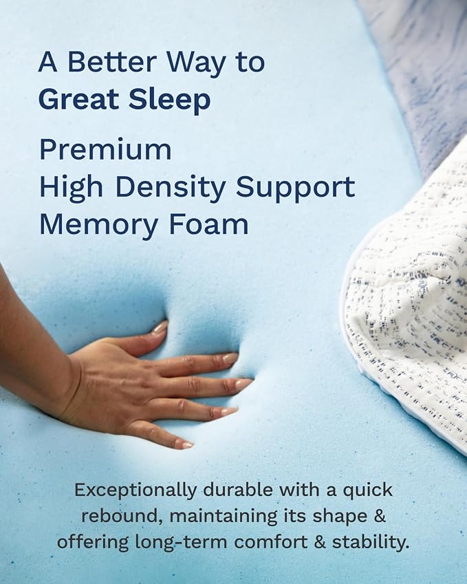 ViscoSoft 3 Inch Memory Foam Mattress Topper Twin XL - Image 3