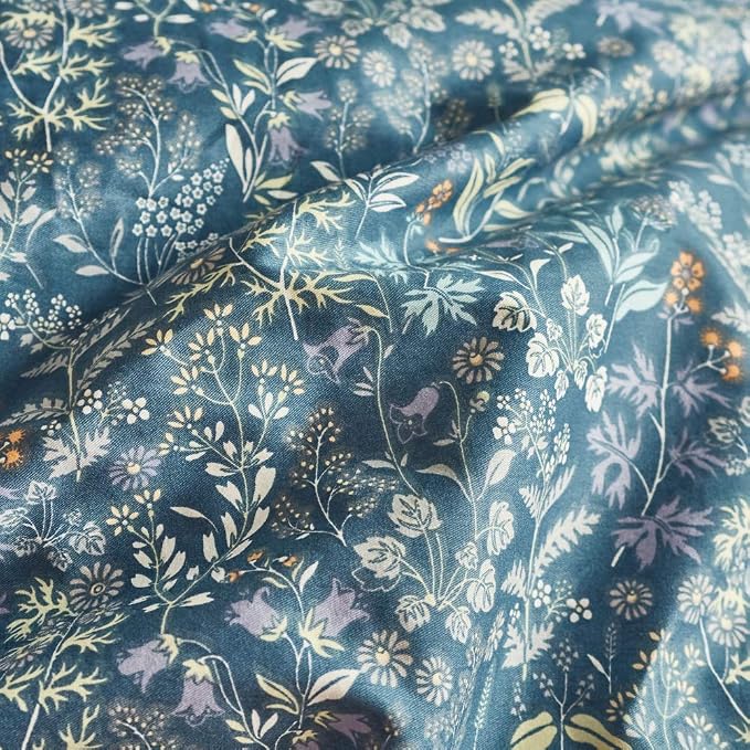 mixinni Small Blue Flower Duvet Cover Twin XL Teen Girls Floral Duvet Comforter - Image 3