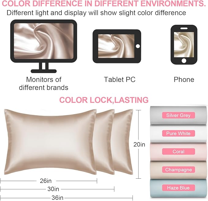 Silk Pillow Cases Queen Size - Image 7
