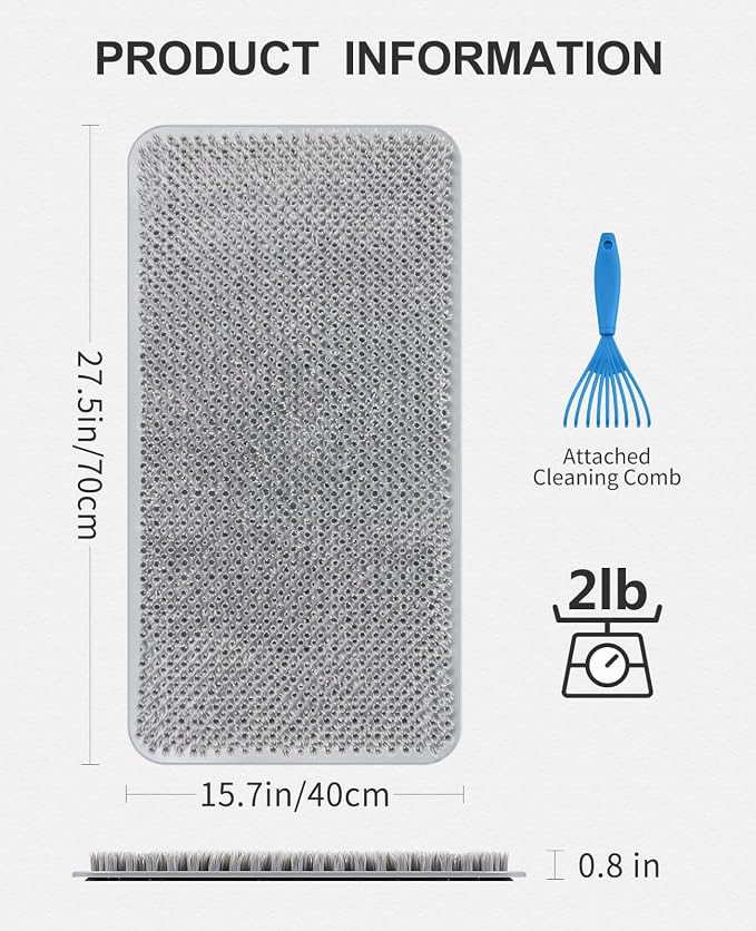OTHWAY Non Slip Grassy Bathtub Mat : 27.5X15.7 inches Sturdy But Soft Bath - Image 4