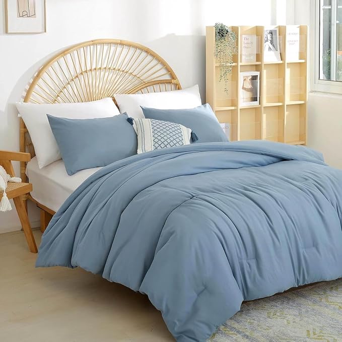 weigelia Dusty Blue Comforter Set King Size - Image 2