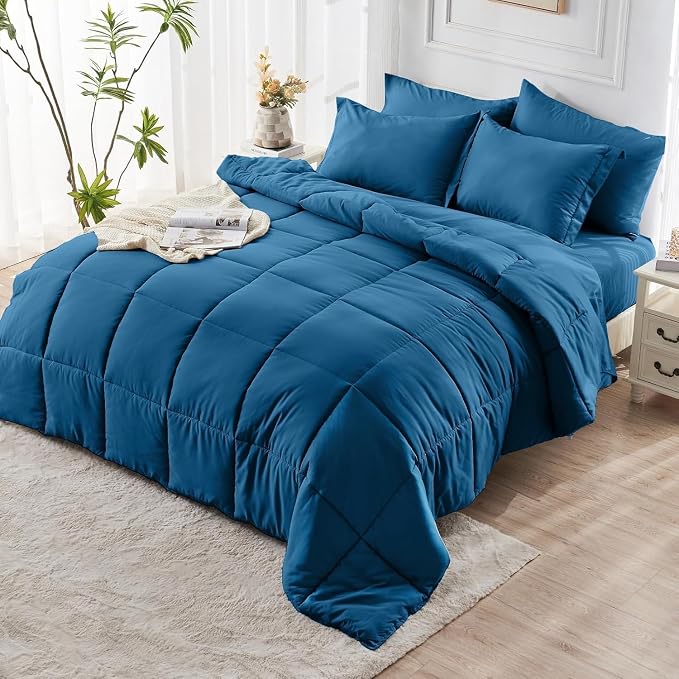 JOLLYVOGUE Full Comforter Set, Ultra-Soft Bed in a Bag Full Size 7 Pieces - Image 9