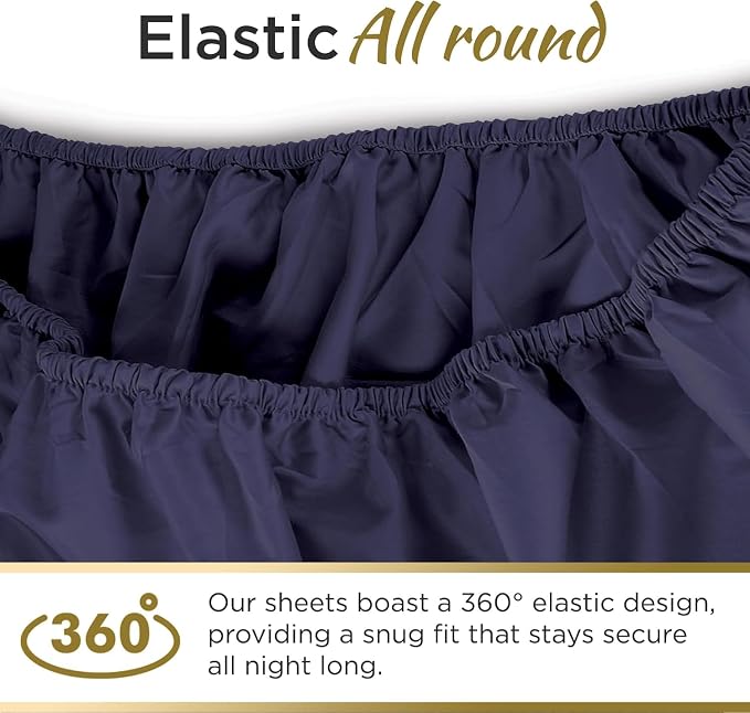 Ultra Soft Microfiber Full XL Fitted Sheets – 1800 Thread Count, Deep 15” Pocket - Image 2