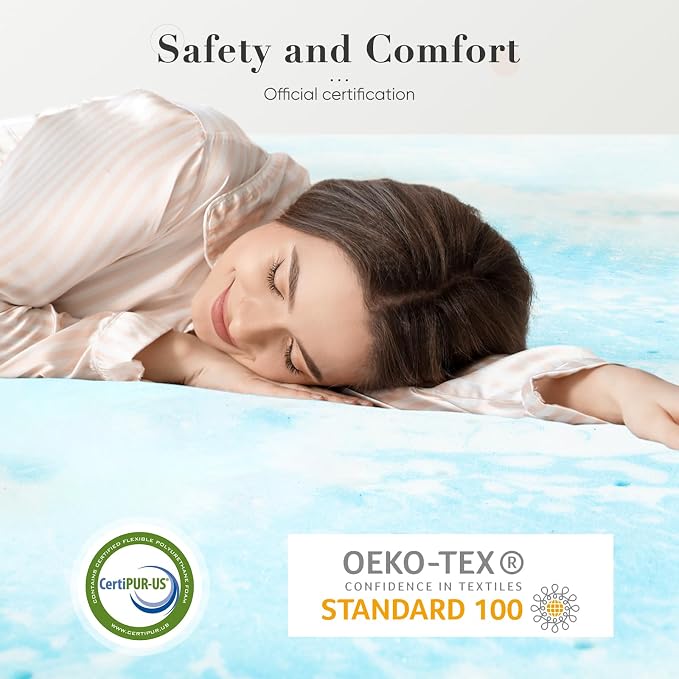 DUMOS Mattress Toppers Memory Foam Full Size, 3 Inch Thick Bed Topper Pad - Image 3