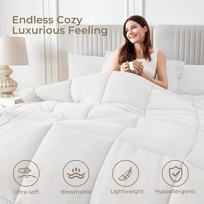 Sasttie Oversized Queen Comforter Set, 7 Pieces Reversible Bed in a Bag - Image 2
