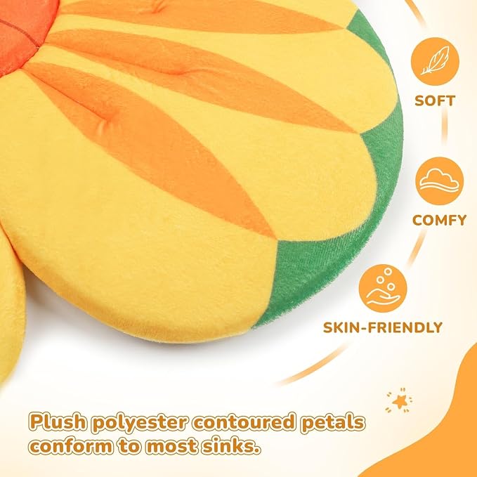 YooxArmor Baby Bath Pad for Infant Bathtub Sink, Non-Slip Flower Bathtub for - Image 3