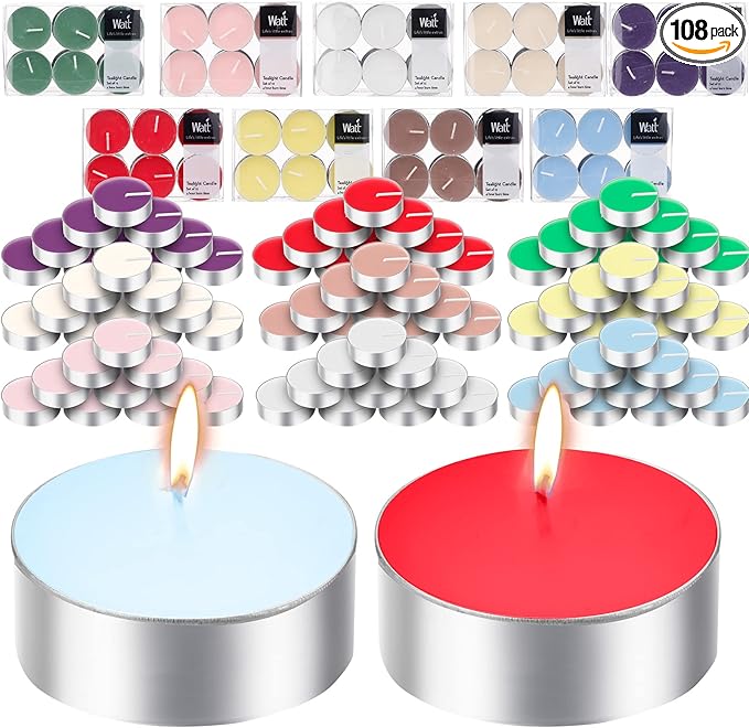 Huquary 108 Pcs Scented Tea Lights Candles Mini Scented Tealight Candles Bulk by Huquary