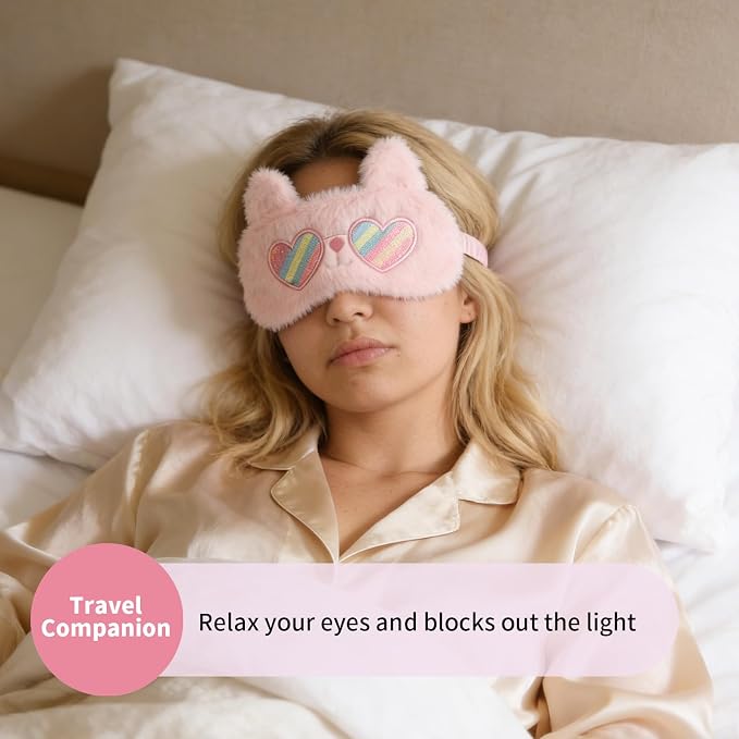 PERFECTSIGHT Sleep Eye Masks, Cute Sleep Eye Cover Lightweight Adjustable - Image 3