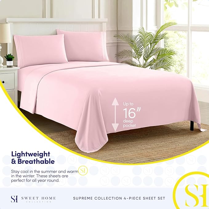 Twin XL Sheets - Breathable Luxury Sheets - 1800 Supreme Collection Extra Soft - Image 3