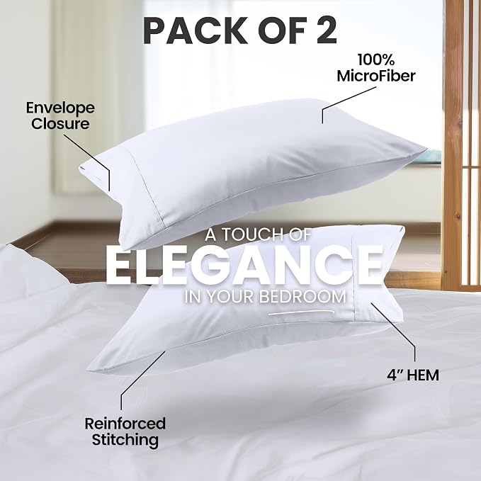 Utopia Bedding Pillow Covers King Standard Size 2-Pack – Soft Brushed - Image 5