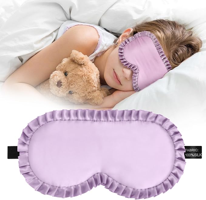 Kids Sleep Mask, 100% Real Mulberry Silk Eye Mask, Sleeping Mask by spacepower