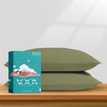 XOOX Linen 100% Egyptian Cotton Queen Pillow Cases Set of 2 by XOOXLinen