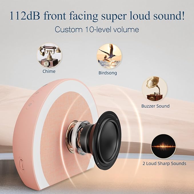 ANJANK Loud Alarm Clock with Wireless Bed Shaker, Vibrating Dual Alarm with - Image 6