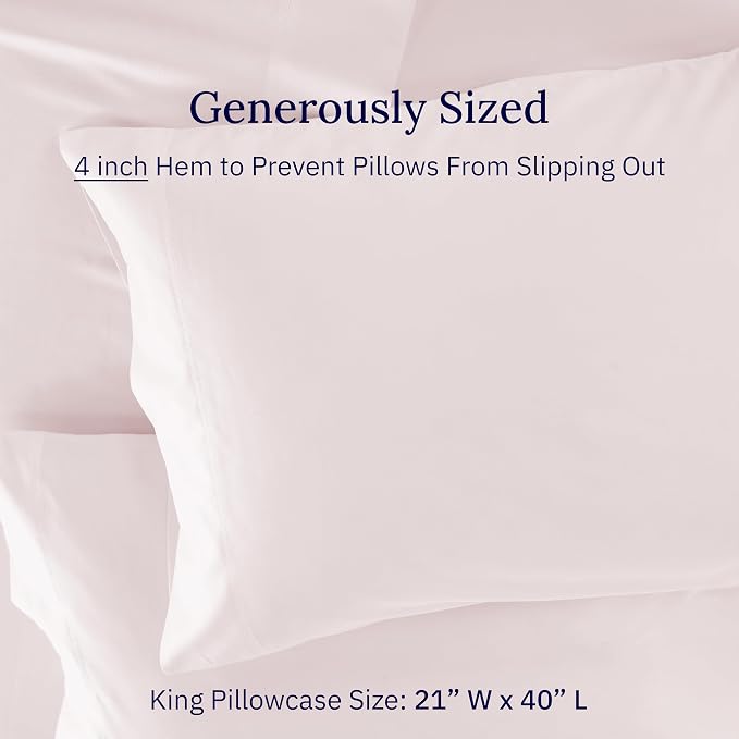 CALIFORNIA DESIGN DEN Luxuriously Soft Hotel Quality 600 Thread Count, 100% - Image 5