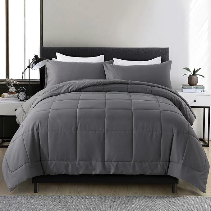 DOWNCOOL Queen Comforter Set -All Season Bedding Comforters Sets by DOWNCOOL